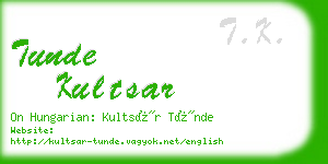 tunde kultsar business card